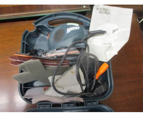 A mixed lot of tools to include A Black &amp; Decker Scorpion and a Black &amp; Decker Mouse and other tools 
