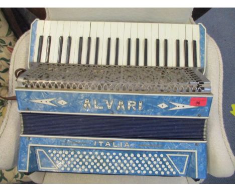 An Alvari piano accordion 