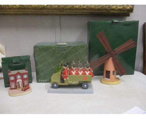 Three Camberwick Green models, Dr Mopp's House CTM07, The Army Truck CG94 and Colley's Mill CGB.01 