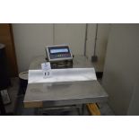 5000 lb floor scale, Prime scales model PS-JN 202 SS-C, Metal operating control desk, 48" square