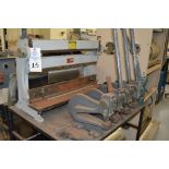 1995 Combined Manual Shear and Break black metal stand, metal rolls, (4 Each) Henrich/Pexto Model-