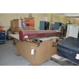 1985 Del Arco Strippit 1000 lbs punch, with auxilliary transfer table, 20 stations, blue 4 leg