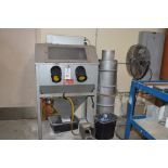 Trinco dry blast cabinet 36/BP-2 with air filter and gloves