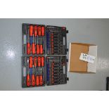 (2) screwdriver sets in hard plastic cases