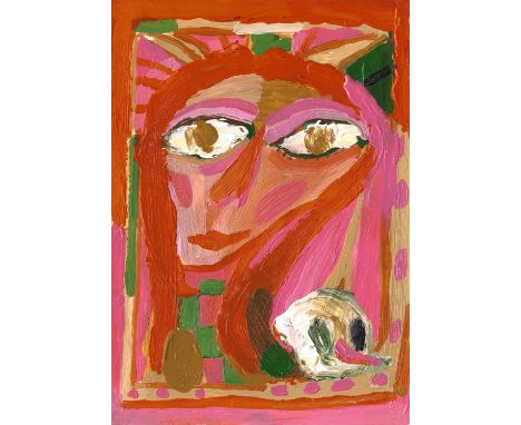 Chris Gilvan-Cartwright Salmacis, 2020 Acrylic on paper Signed verso 15 x 10cm (5¾ x 3¾ in.)
For me painting operates as a he