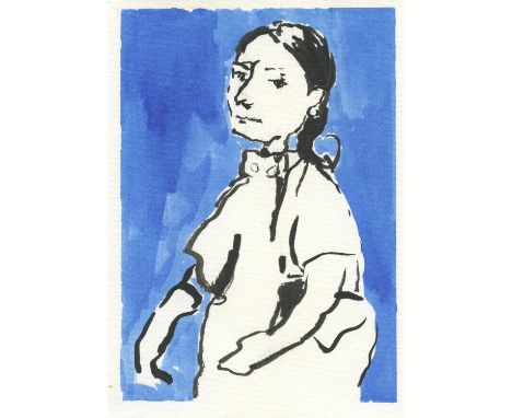 
	
		Liorah Tchiprout
		Blue Magda, 2020
		Ink on paper
		Signed verso
		15 x 10cm (5¾ x 3¾ in.)
		My work is concerned with 