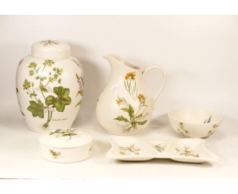 A Collection of Poole Pottery 'Country Lane' and similar Ceramics to include Ginger Jar, Jug, Cereal Bowl, Sectioned Dish etc