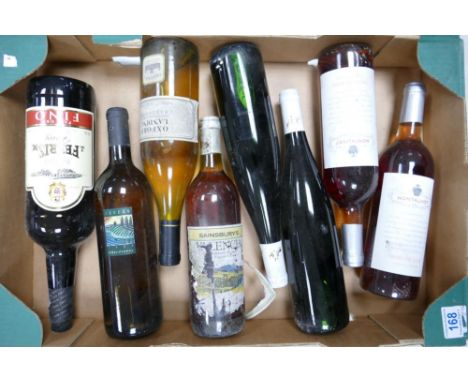A collection of vintage wines to include Bodegas Ferris Sherry, 1990 Freece Chardonnay, Montalivet Ardeche Rose etc 