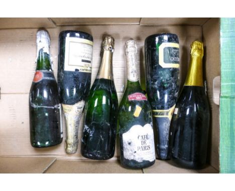 A mixed collection of Vintage Wines &amp; Champagne including  Monluc, 1973 Cafe de Paris, De Fanti, 1986 Sainsburys Vitage C
