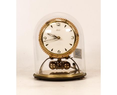 Kendo Brass Domed Anniversary Mantle Clock, height of Dome 15cm 