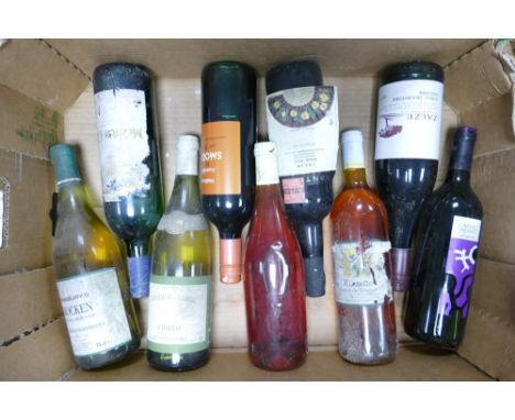 A collection of vintage wines to include 1989 Mouton Cadet, Domaine L'Orme Chablis, Zalze Shiraz etc 