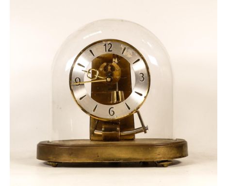 Kundo Glass Domed Mantle Clock, height of dome 23cm 
