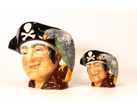 Royal Doulton Character jugs Long John  Silver D6335 & similar small item(2) 