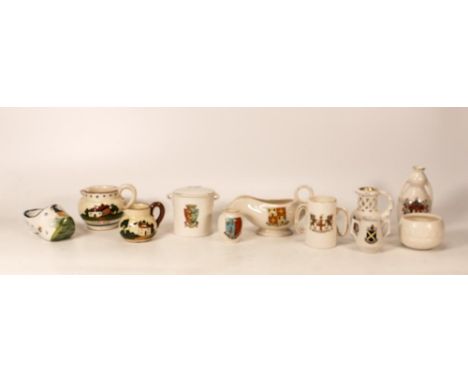 A Small Collection of Henriot Quimper, Torquay and Crested Ware 
