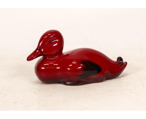 Royal Doulton Flambe model of a Duckling. Length: 8cm 