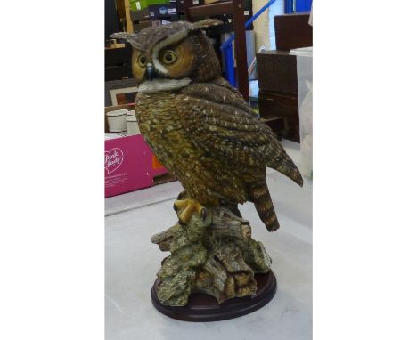 Italian Large Ceramic Model of An Owl Signed V. Bindi. Overall Height 42cm 