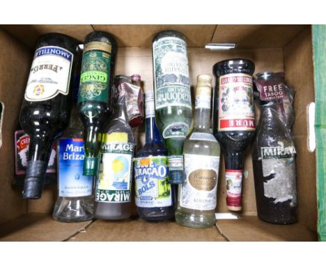 A Collection of Vintage Wines &amp; Spirits to include Mirage, Guillemard Triple Sec, Riccadonna Vermouth, Bols Blue Curaco, 