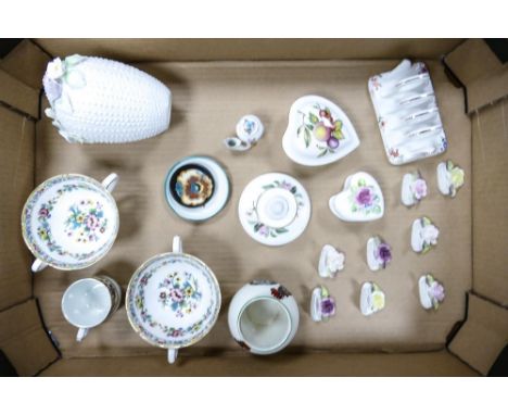A Mixed Collection of Ceramic items to include Coalport Ming Rose, Adams, Gouda Pin Dish etc. (1 Tray) 