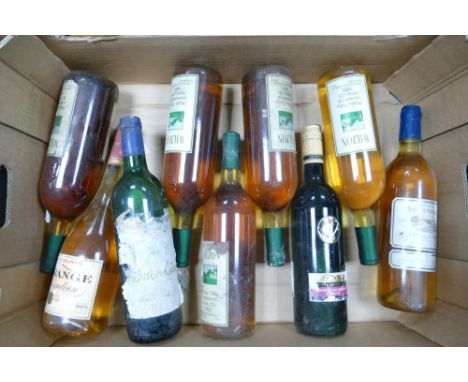 A collection of vintage wines to include Wilton Marsanne Semillon 1993, Domaine De Pourquie Cotes De Bergerac , 1989 Mouton C