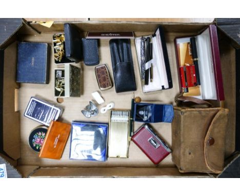 A mixed collection of items to include Sheaffer Fountain Pens, Sheaffer Ball Point pens &amp; sets, gents cufflinks, Opera Gl