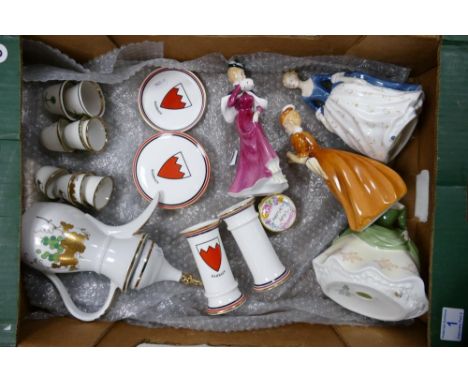 A mixed collection of items to include Royal Doulton Lady Figures Alision Hn2336, 2nds Soiree, Francessco Art China Figures C