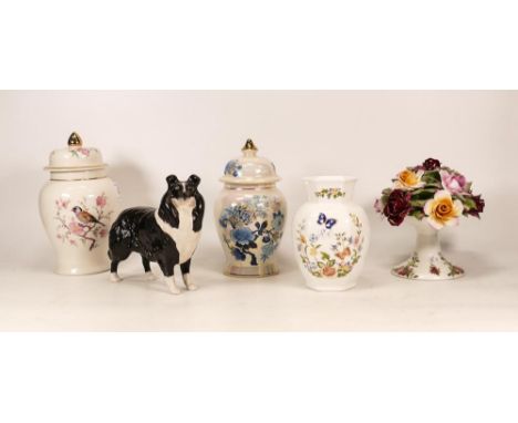 A Mixed Collection of Ceramic Items to include Royal Albert Old Country Roses Floral Fancy Beswick Figure of a Collie, Sadler
