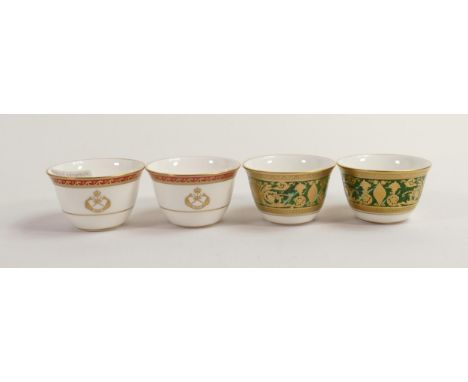 De Lamerie Fine Bone China heavily gilded Tea Bowls, specially made high end quality item, Made in England, height 4.5cm (4) 
