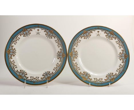 De Lamerie Fine Bone China Garland Patterned Dinner Plates , specially made high end quality item, diameter 28cm(2) 