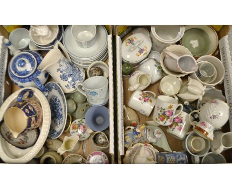 Ceramics - a Royal Worcester modern mask head jug; Royal Doulton coffee set; Studio pottery vases; etc