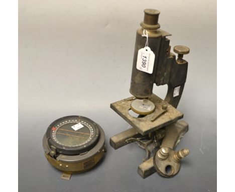 A microscope; a nautical compass, AM Ref: 6A/0.726, Type PS, No 94990 H (2)