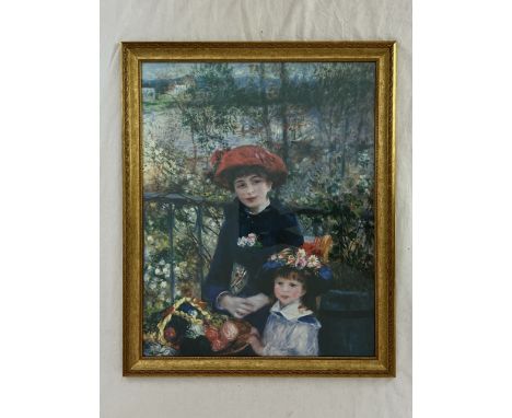 Renoir's 'Two Sisters on the Terrace 1881' print. 67cm x 55cm.  