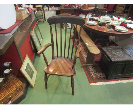 A late 19th Century stick back grandfathers chair