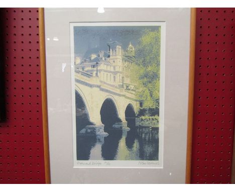 PETER DEVENISH (XX): A screen print "Richmond Bridge" 21/30, framed and glazed, 32cm x 20cm