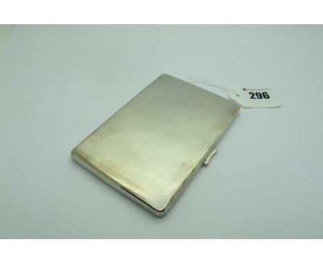A Hallmarked Silver Slim Rectangular Cigarette Case, Birmingham 1935, inscribed inside "With love Agnes Sept 14th 1936", allo