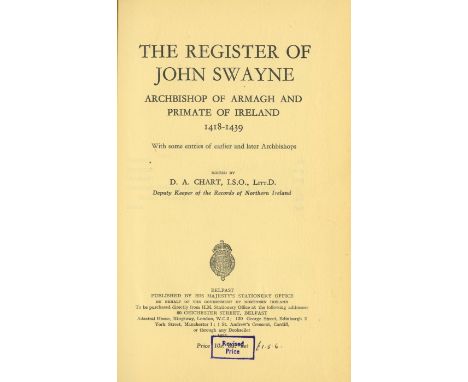 St. Patrick & The See of Armagh: R.I.A.: Devine (K.) Clavis Patricii, 2 vols. D. 1989 & 1993, d.w.; Chart (D.A.) The Register