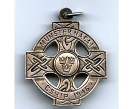 Medal: Athletics (Munster) a silver Celtic Cross design Medal, with pierced centre and a circular coat of arms, the obverse i