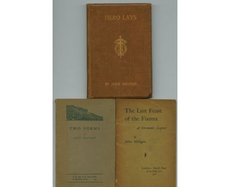 Important Collection by Famous Republican AuthorMilligan (Alice) Glimpses of Erin, 8vo Belfast [1888]. First Edn. of Author's