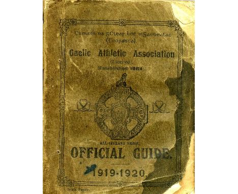 G.A.A.: [1919 - 1920] Cumann na gCleas Luth n Gaedhealach (Teoranta) Gaelic Athletic Association (Limited) Established 1884 -