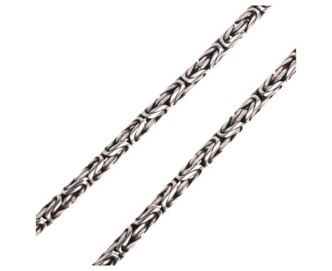 A Danish sterling silver birdcage link chain necklace, 50cm, 47.6g Condition Report:No damage or repair, only light surface w