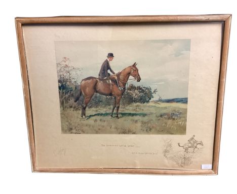 Snafffles print, The Varmint Little Lady, signed in pencil, framed and glazed, with wear, 50 cm x 62 cm