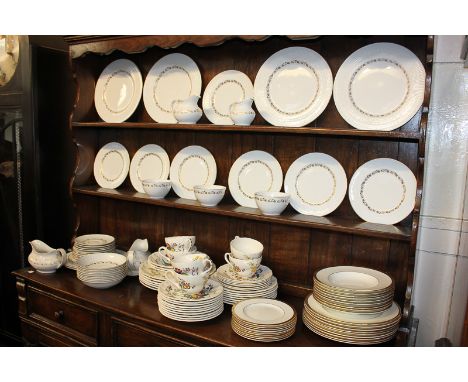 Minton china Winchester pattern dinner plates, bowls and side plates, a Royal Doulton Fairfax pattern part service to include