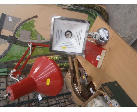 angle poise style lamp & 1 other