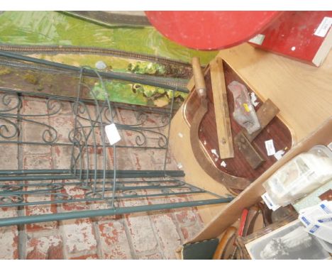 vintage tools and plant stand
