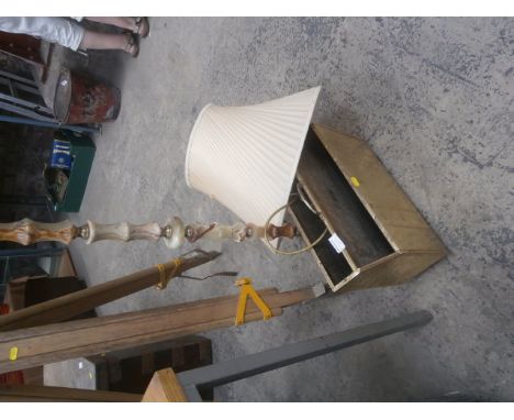 onyx standard lamp and magazine rack