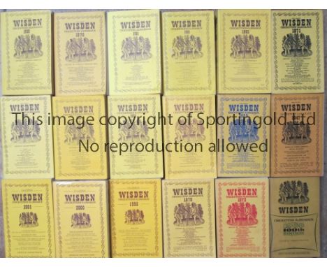 SOFTBACK WISDEN CRICKET ANNUALS       FOR COLLECTION ONLY  Twenty two issues: 1947, 1963, 1966, 1967, 1969 label stuck on cov