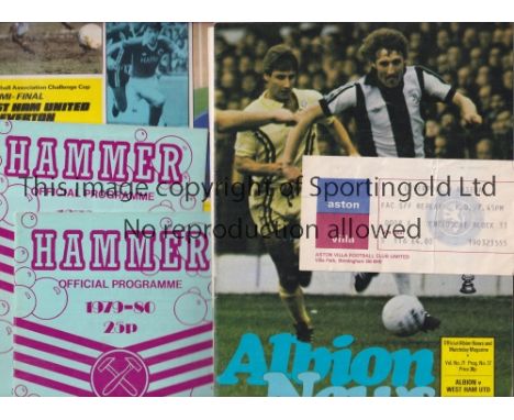 1980 FA CUP SEMI-FINALS / WEST HAM UNITED AUTOGRAPH      All 7 West Ham United home and away programmes on their run to the S