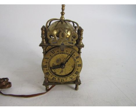 Smith brass electric lantern clock 