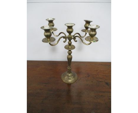 Early 20th century brass candelabra. H42 x W33cms. 