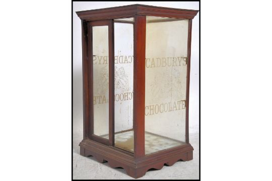 An Early 20th Cadbury S Chocolate Shop Advertising Table Top Glass