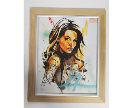A graffiti urban art print after Bristol Street artist SPZero76 entitled A Plus No 1/1 2012. Framed and glazed Giclee print. 